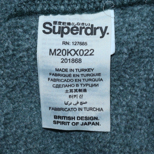 Superdry Mens Green Pullover Hoodie Small Graphic Print Fleece - Image 6