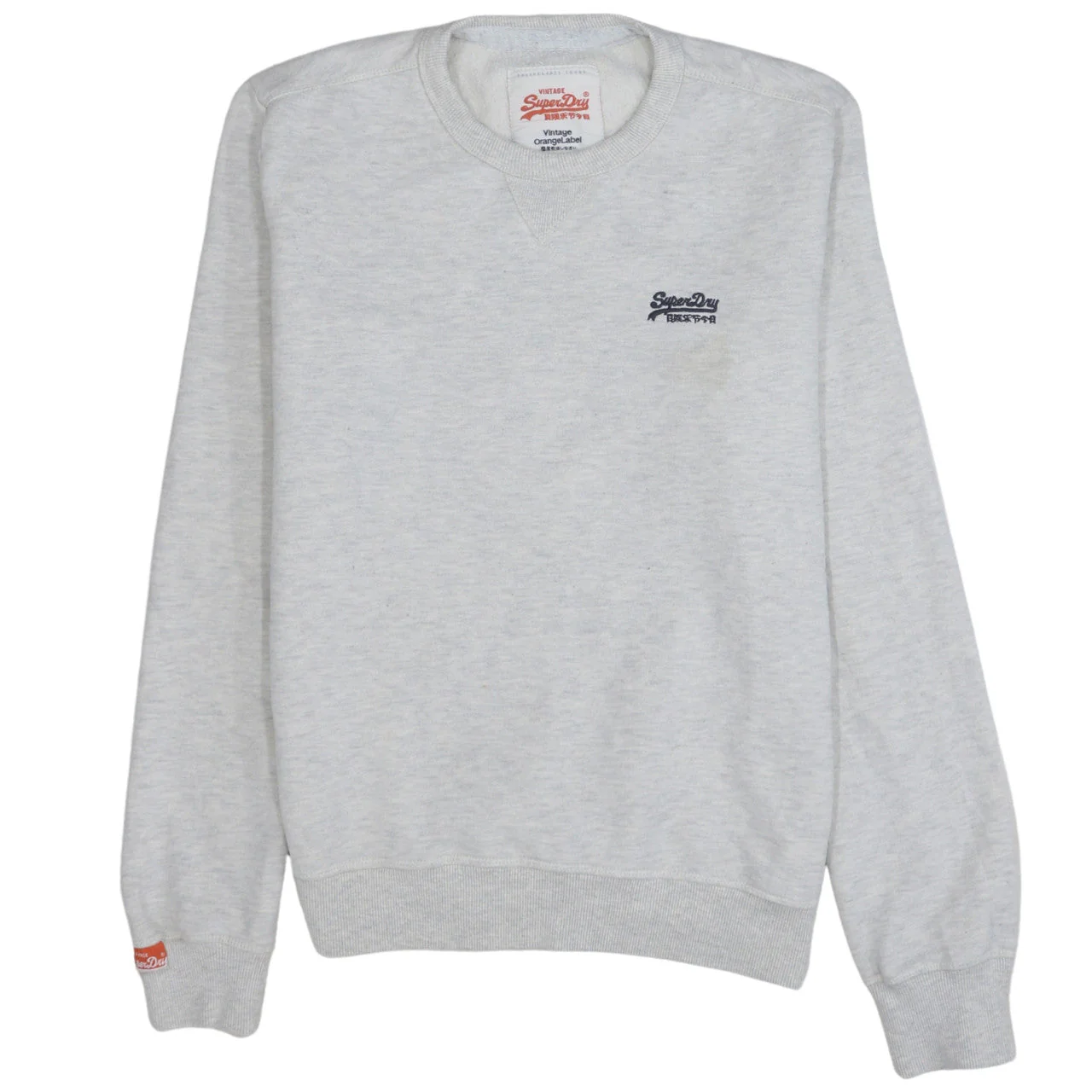 Superdry Men's Grey L Vintage Orange Label Crew Neck Sweatshirt