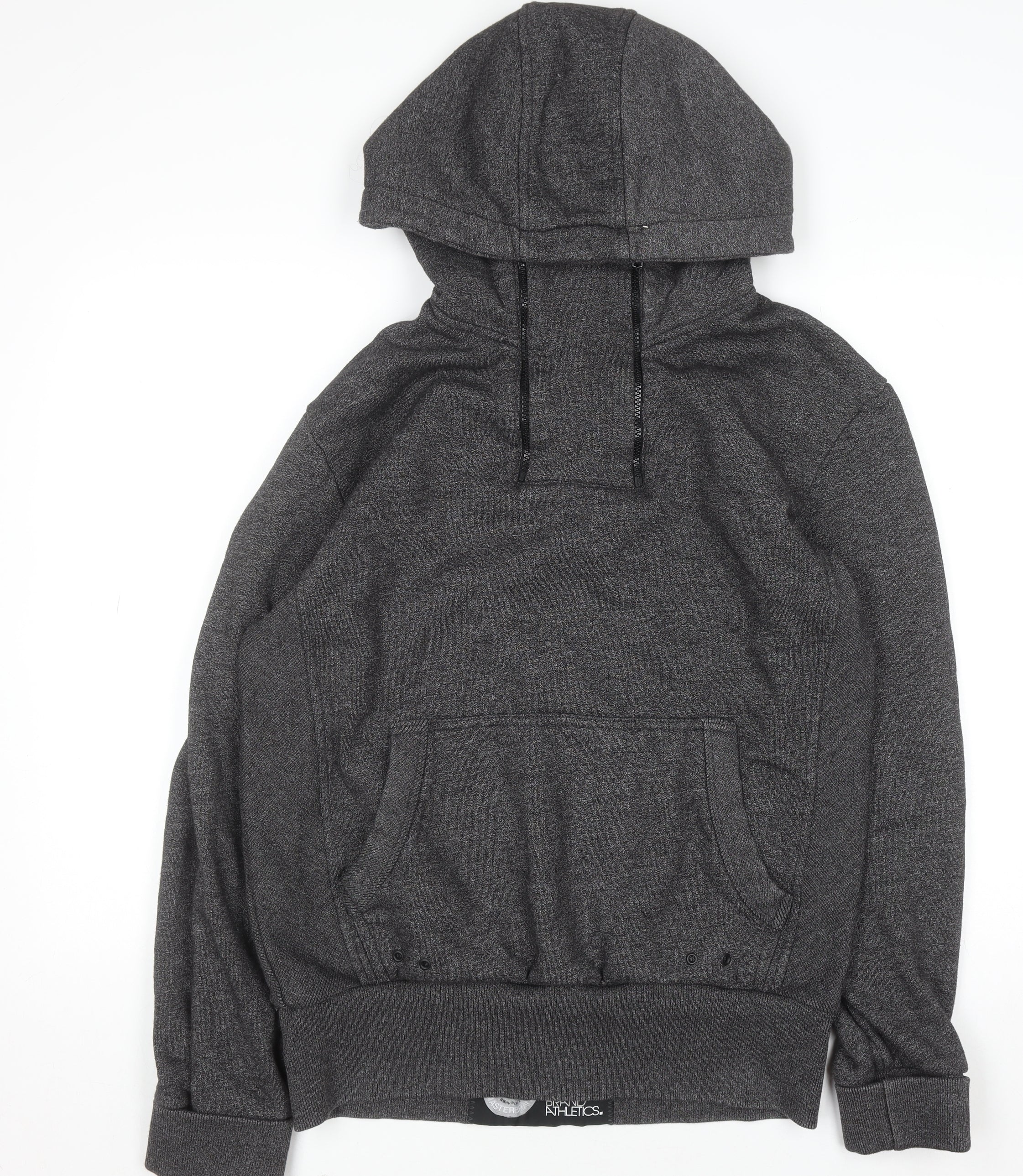 Superdry Mens Grey Pullover Hoodie L Fleece Lined Sportswear