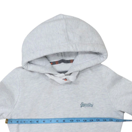 Superdry Men's Grey Small Pullover Hoodie Fleece Sweatshirt - Image 3