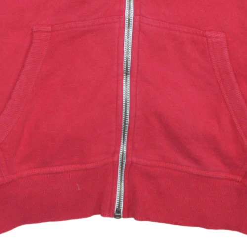 Superdry Men's Red Full Zip Hoodie S Orange Label Style - Image 8