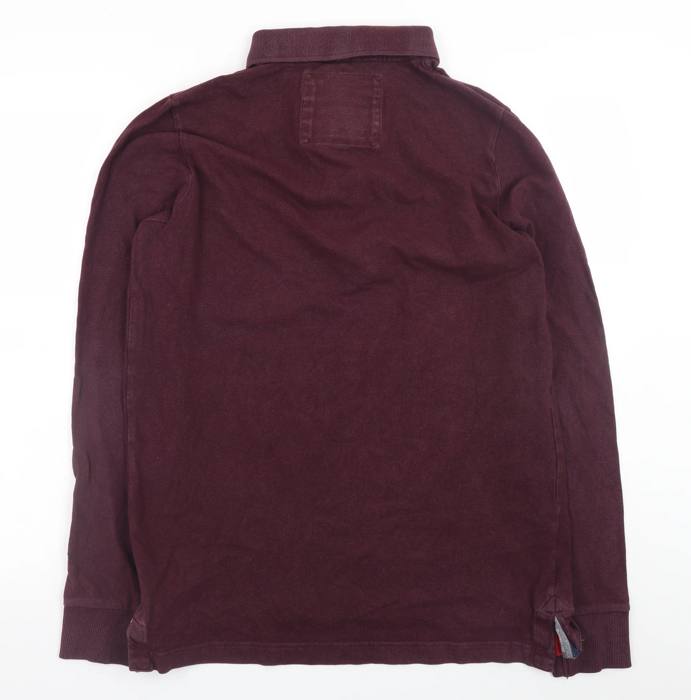 Superdry Men's Red Long Sleeve Polo Shirt 2XL Cotton Casual - Image 3