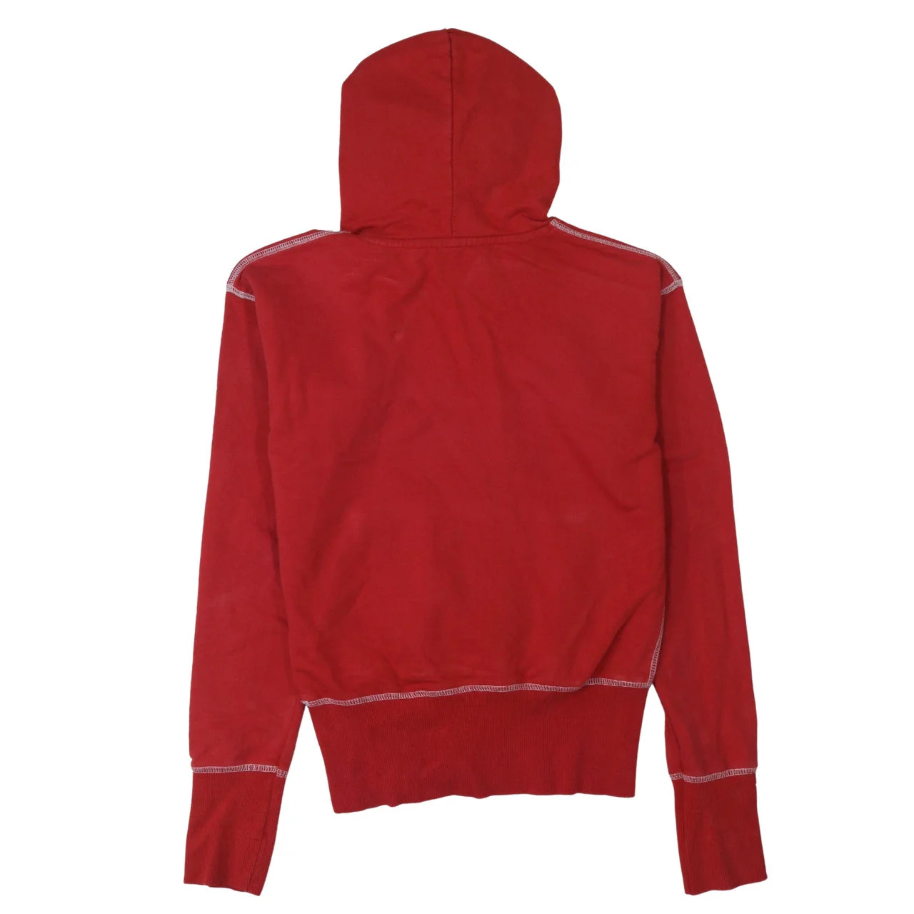 Superdry Red Pullover Hoodie Womens Size 8 Cotton Casual Sweatshirt - Image 4