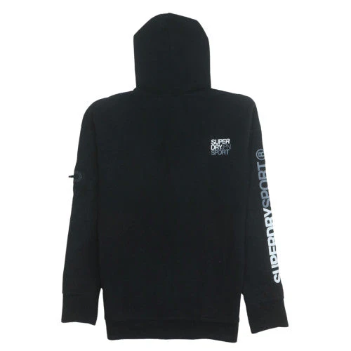 Superdry Sport Mens Black Full Zip Hoodie Size S Fleece Sweatshirt - Image 4