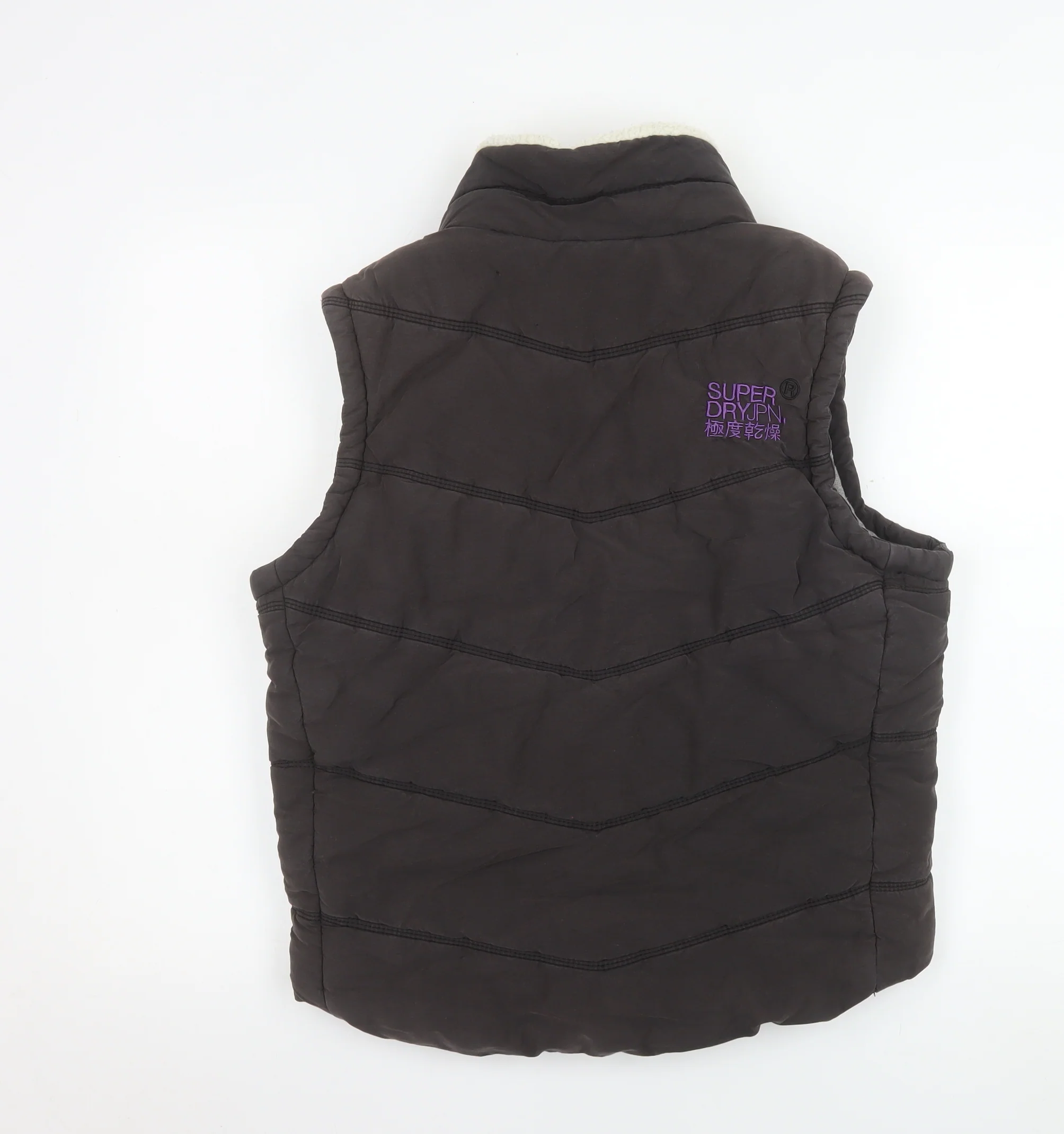 Superdry Women Brown L Bodywarmer Padded Waistcoat Outdoor Style - Image 3