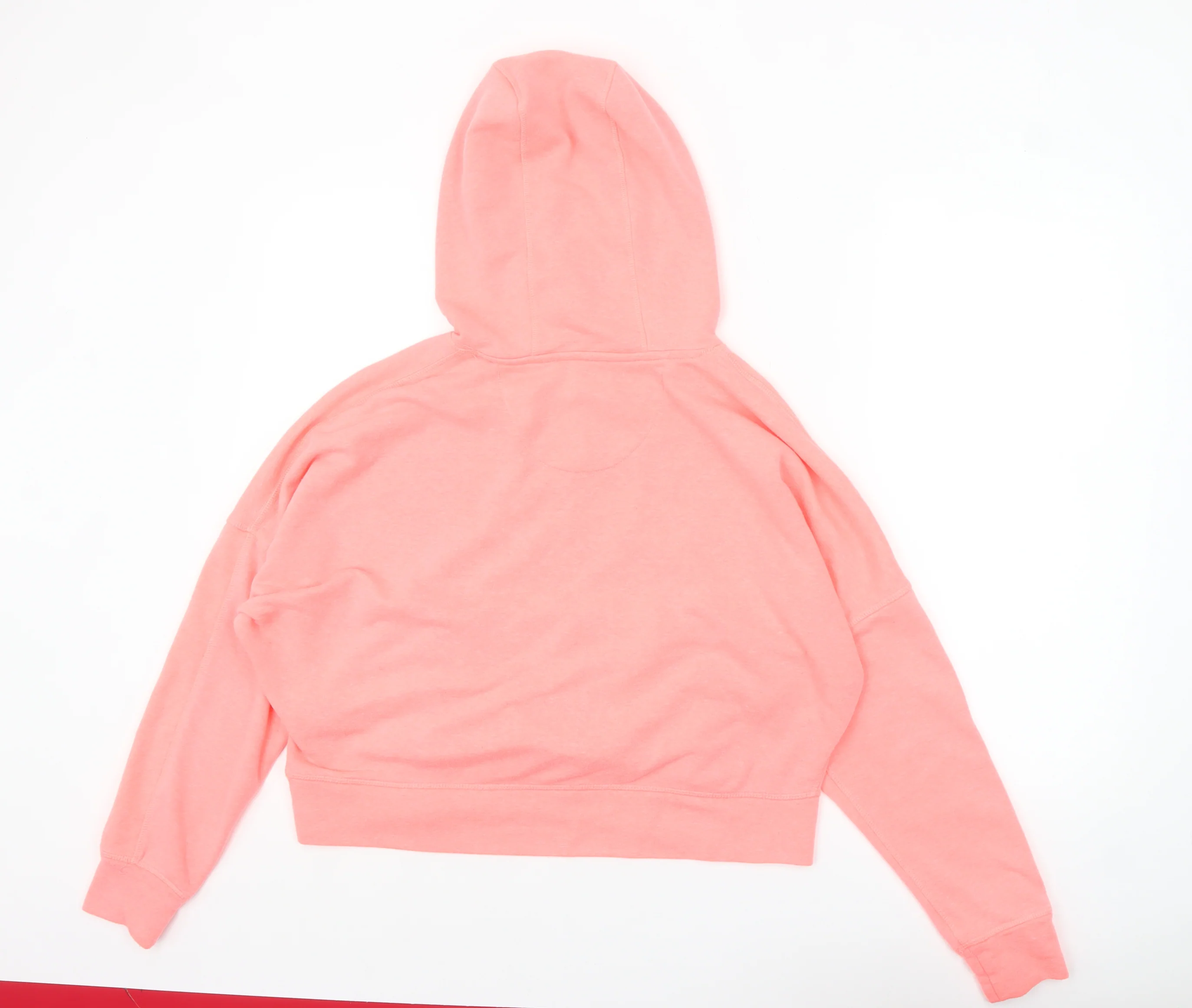 Superdry Women Pink Hooded Pullover Hoodie UK 12 Logo Sport Style - Image 3