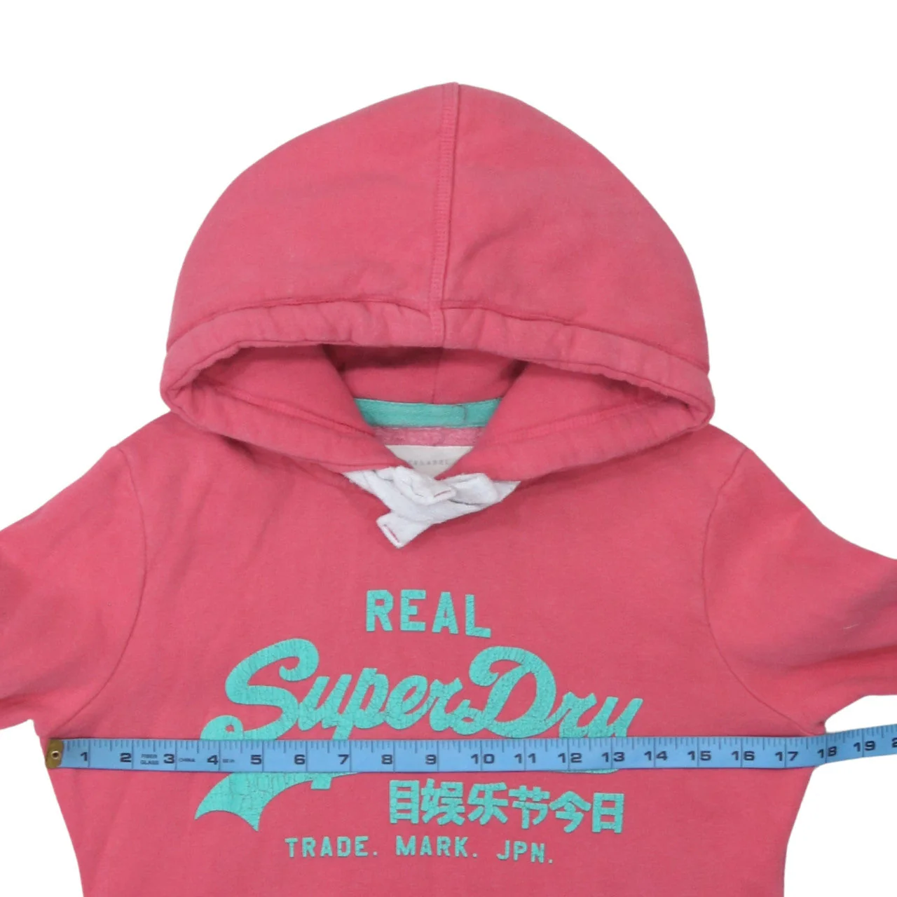 Superdry Women Pink XS Pullover Hoodie Cotton Logo Print - Image 3