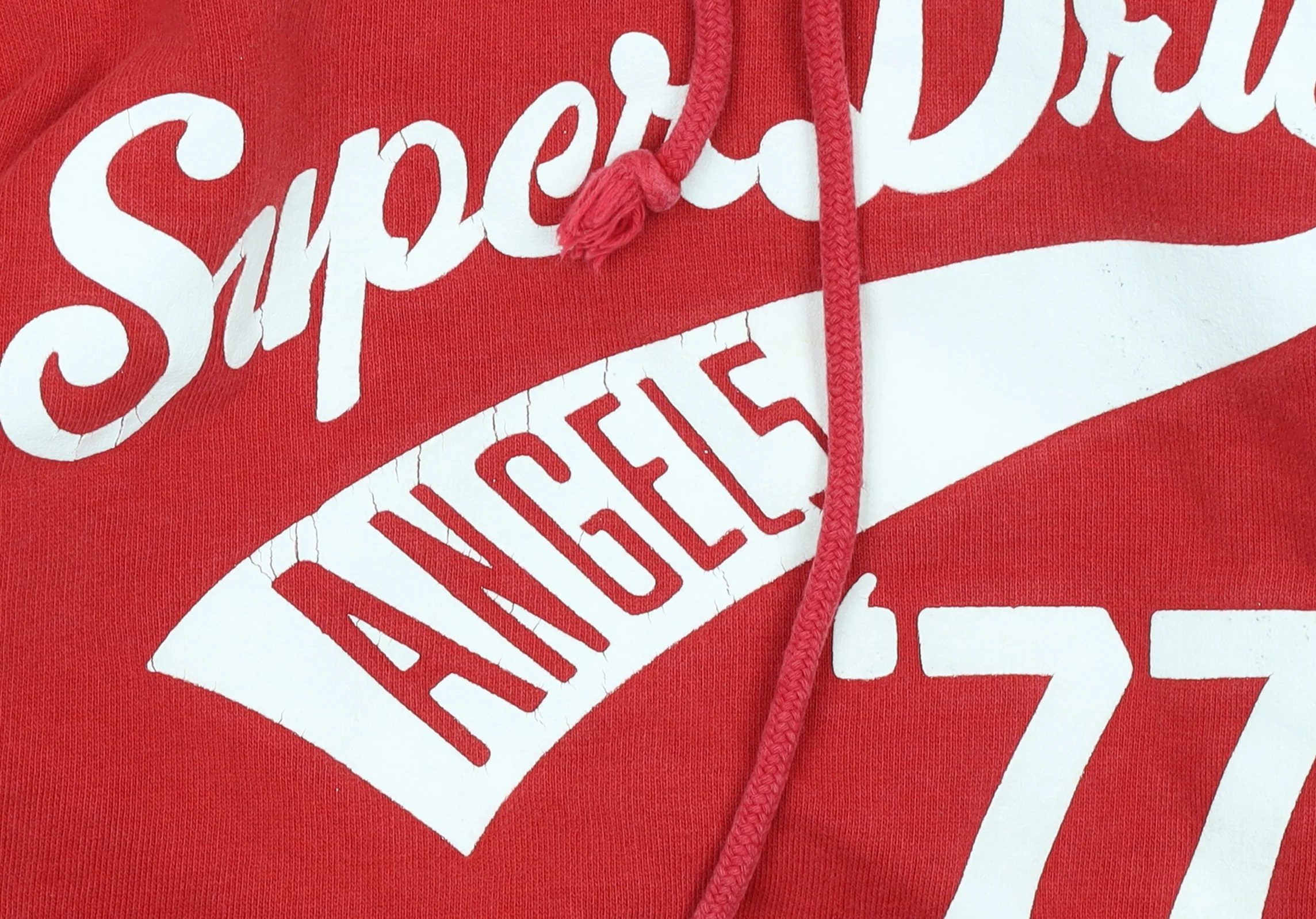 Superdry Women Red Pullover Hoodie S Cotton Blend Graphic Print - Image 6