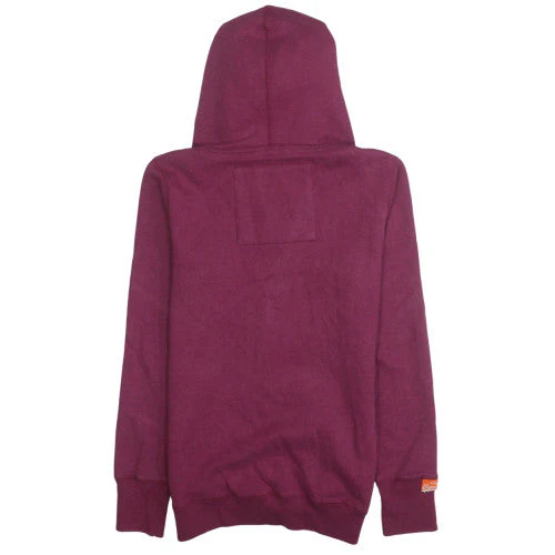Superdry Women’s Purple Full Zip Hoodie Medium Cotton Blend - Image 4
