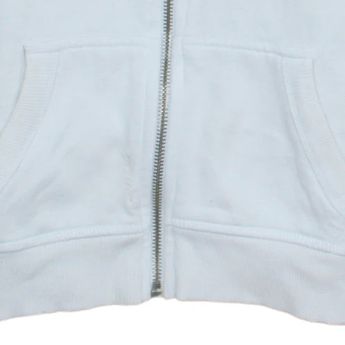 Superdry Women White Full Zip Hoodie XS Orange Label Classic - Image 7