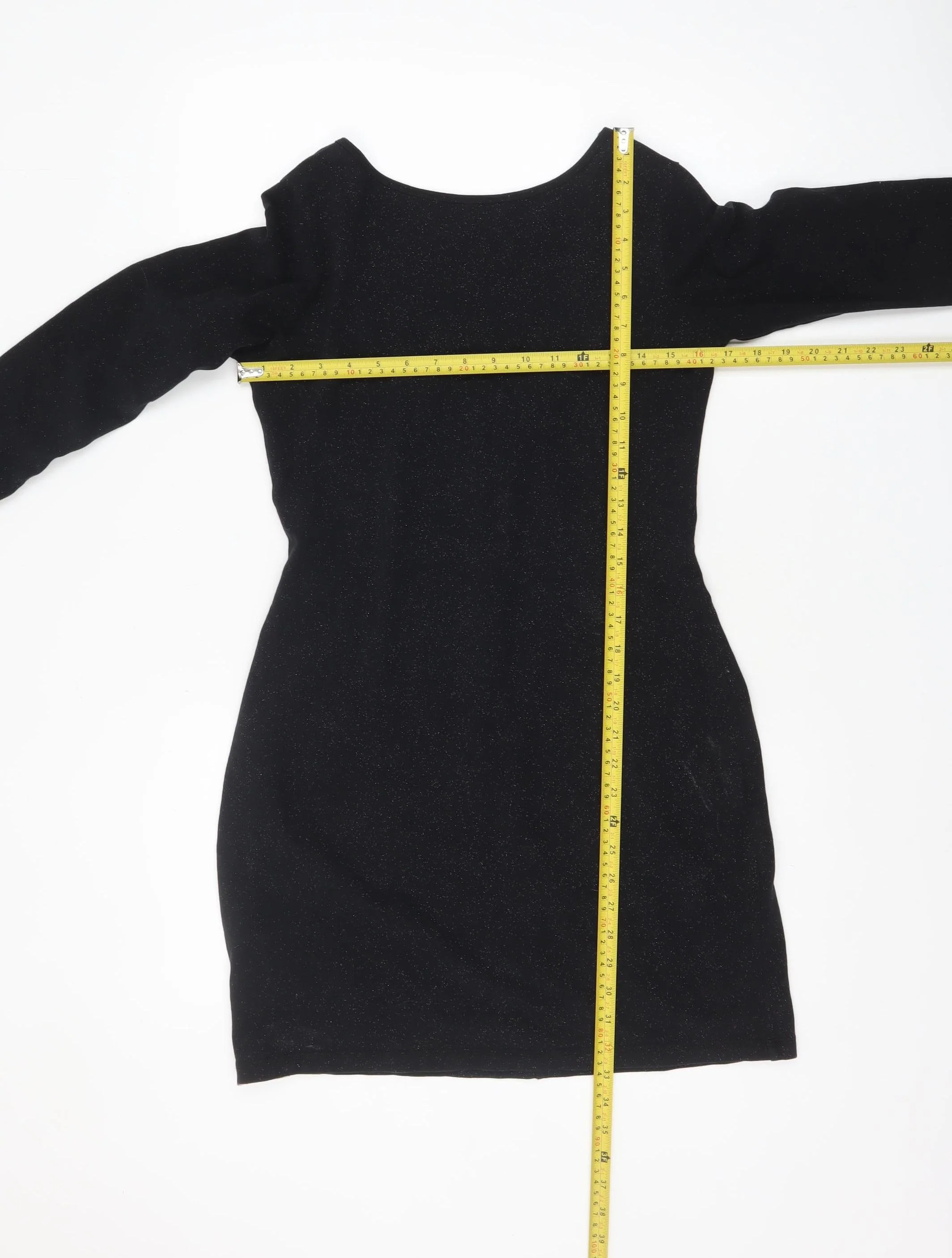 Superdry Womens Black Long Sleeve Bodycon Dress Size L - Image 2