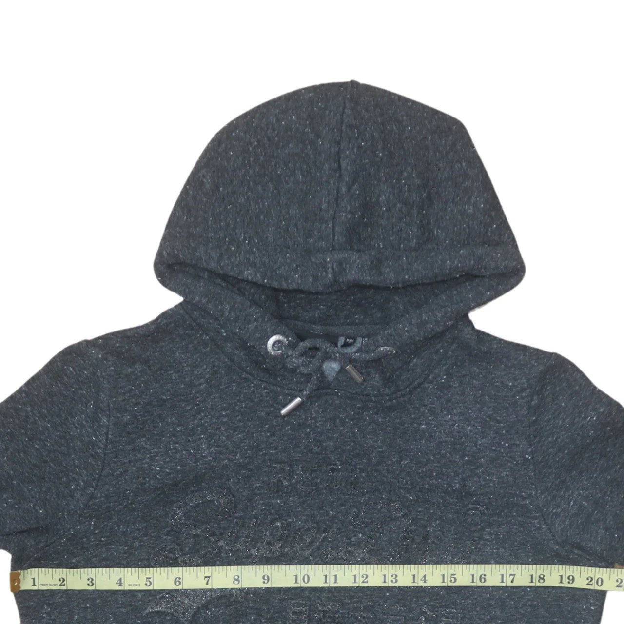 Superdry Womens Black Pullover Hoodie Size 14 Graphic Logo Hooded Sweatshirt - Image 2