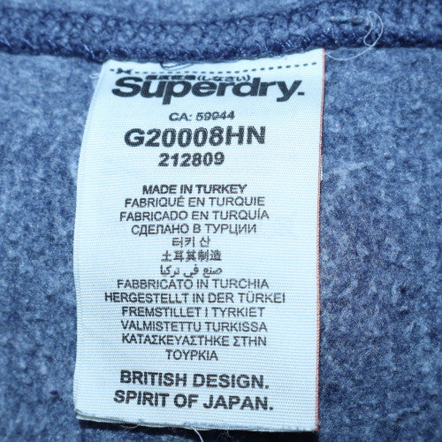 Superdry Women's Blue Pullover Hoodie Size M Graphic Print Cotton - Image 6