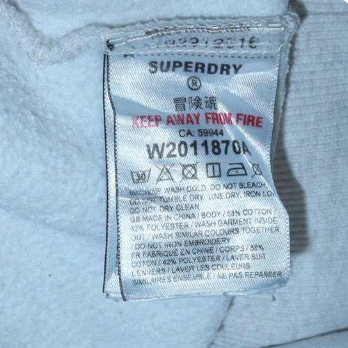 Superdry Womens Grey Hoodie UK 10 Pullover Hooded Sweatshirt - Image 6