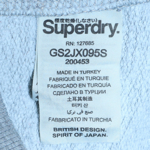 Superdry Womens Grey Pullover Hoodie L Logo Print Casual Sweatshirt - Image 6
