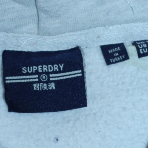 Superdry Women's Grey Pullover Hoodie Size M Graphic Print Casual - Image 5