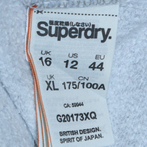 Superdry Womens Light Blue XL Crew Neck Logo Pullover Sweatshirt - Image 6