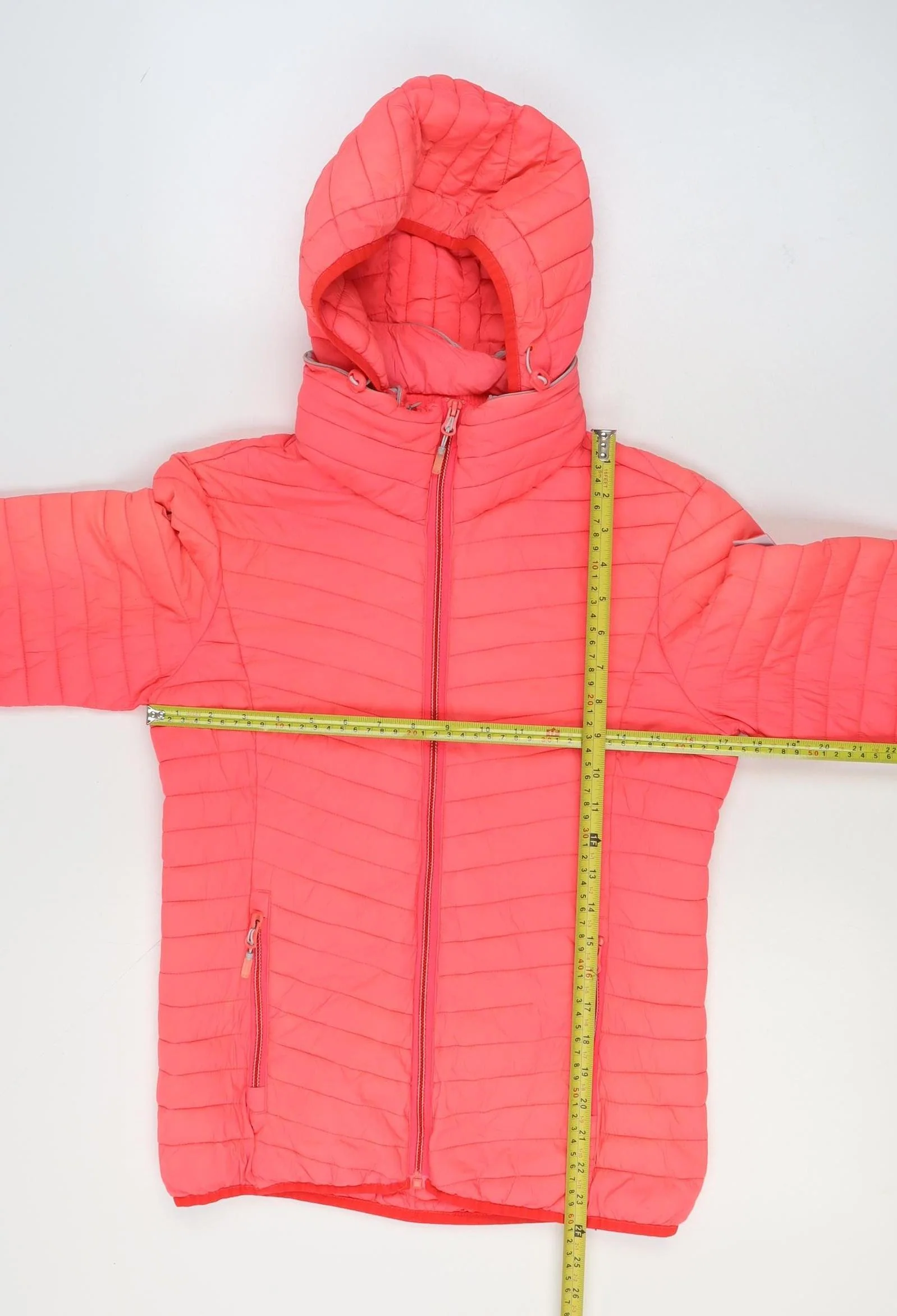 Superdry Womens Pink Hooded Puffer Jacket M Lightweight Casual - Image 2