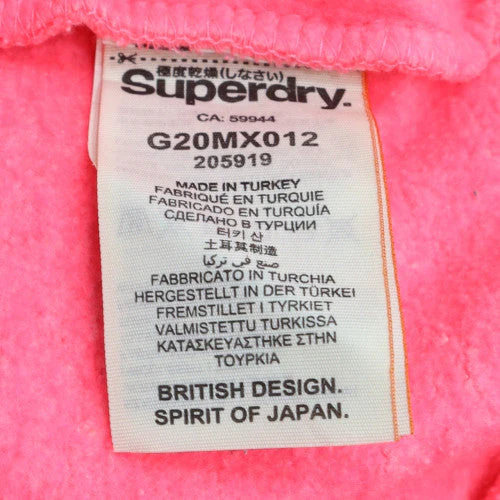 Superdry Womens Pink Hoodie Pullover Size S Graphic Print Cotton Blend - Image 6