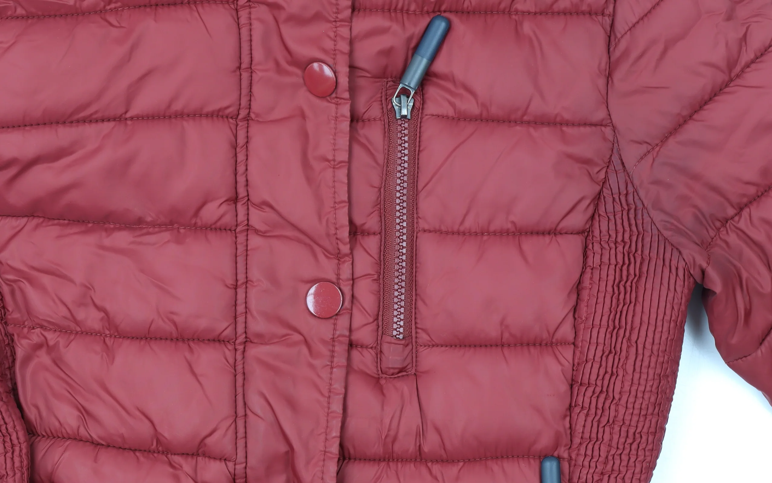 Superdry Women's Red Fuji Puffer Jacket L Hooded Quilted Coat - Image 6