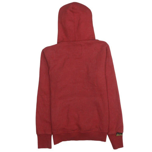 Superdry Womens Red Pullover Hoodie Size L Graphic Print Vintage Style - Image 4