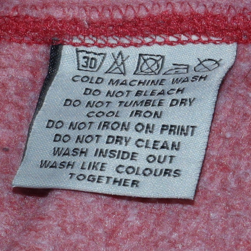 Superdry Womens Red Pullover Hoodie Size L Graphic Print Vintage Style - Image 5