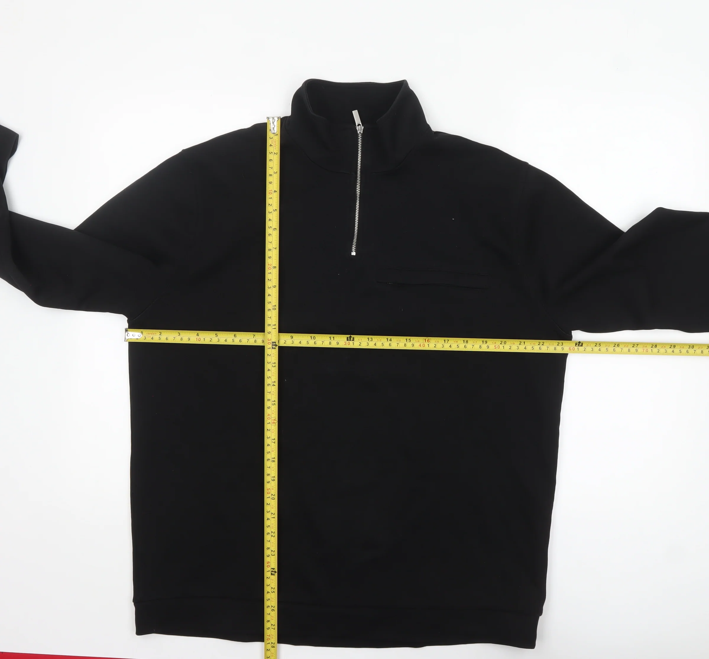 T&W by Taylor & Wright Men's Black XL 1/2 Zip High Neck Sweatshirt - Image 2
