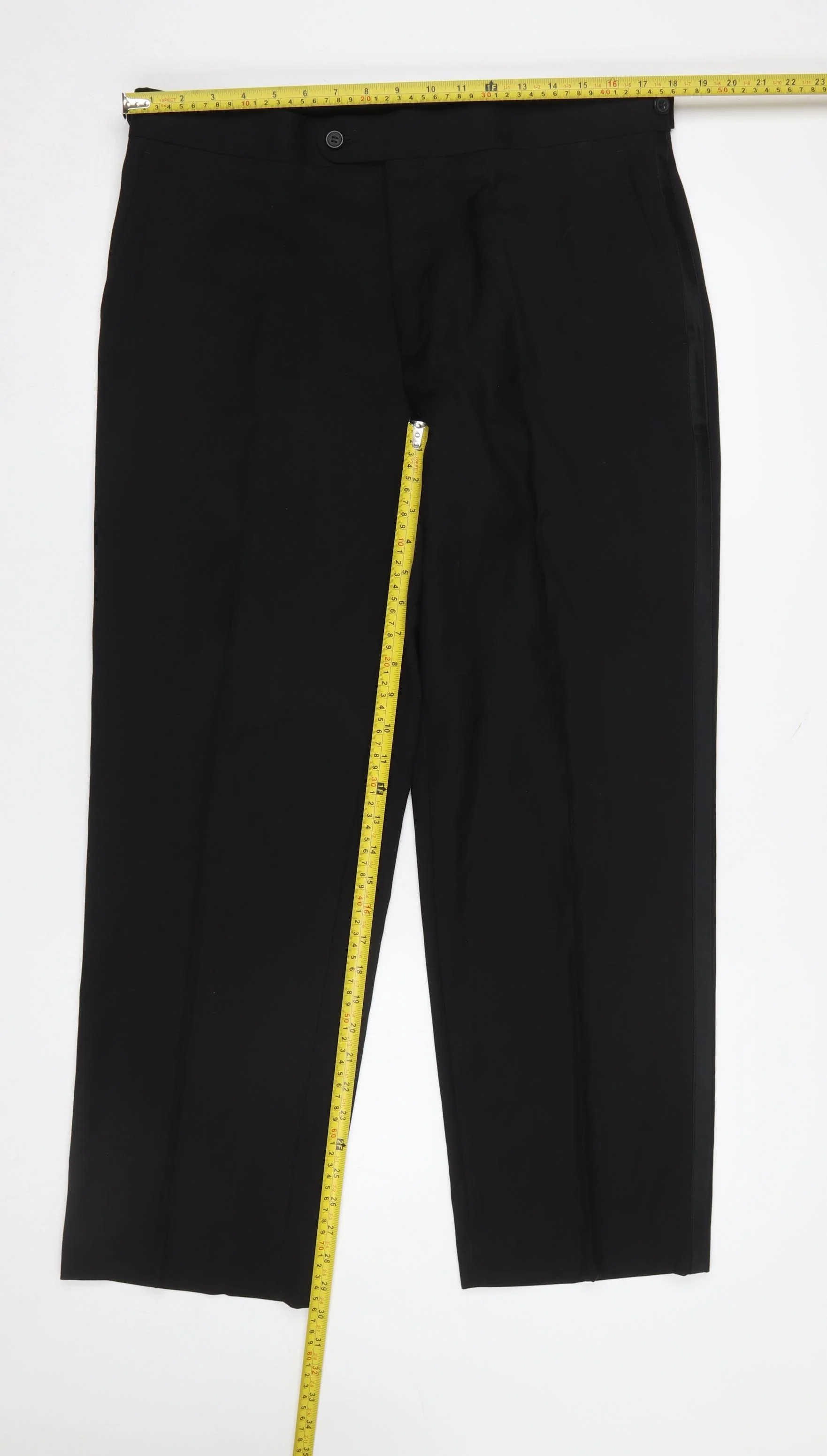 Taylor & Wright Men's Black 36S Formal Dress Trousers - Image 2