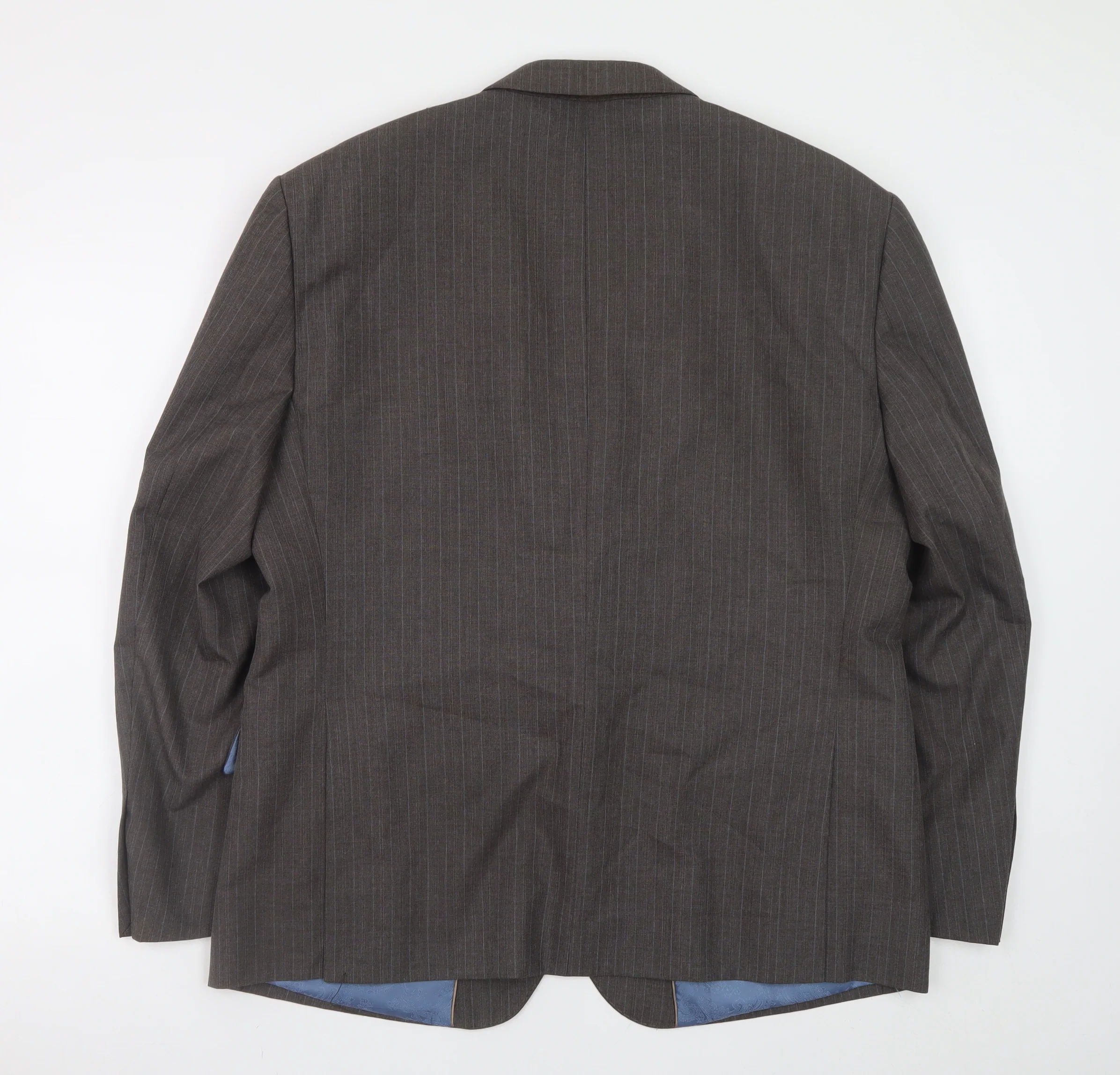 Taylor & Wright Men's Brown Pinstripe Tailored Fit Wool Blazer 44S - Image 3