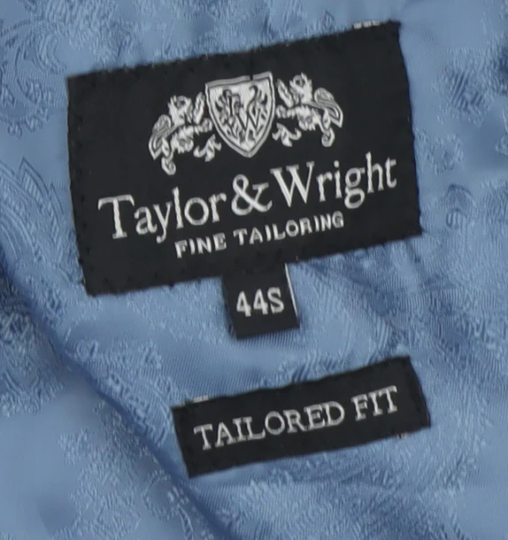 Taylor & Wright Men's Brown Pinstripe Tailored Fit Wool Blazer 44S - Image 4