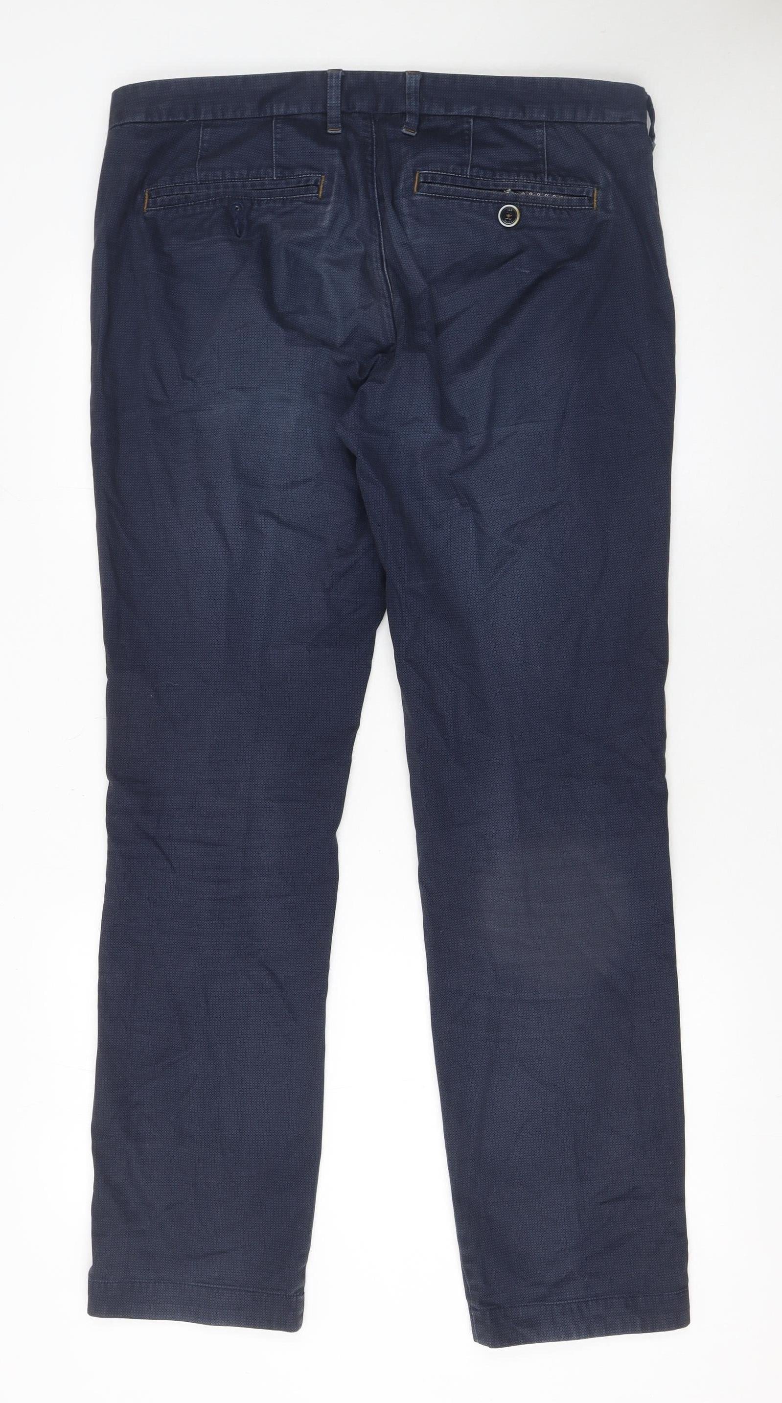 Ted Baker Men’s Blue 34R Chino Trousers Cotton Stretch Smart Casual - Image 3