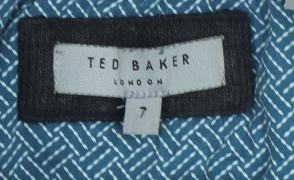Ted Baker Mens Black 7XL 1/2 Zip Wool Blend Jumper - Image 5