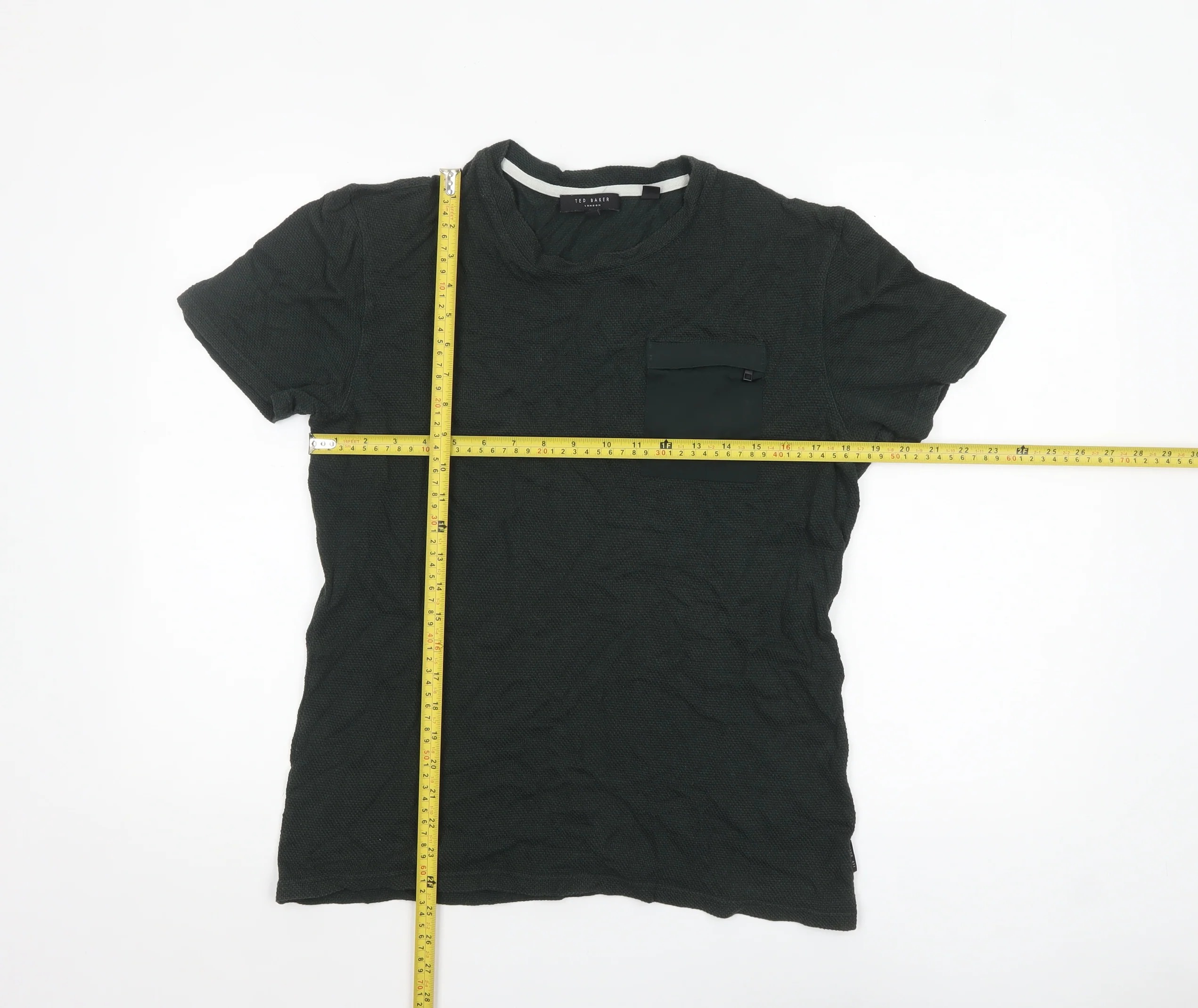 Ted Baker Men's Green Short Sleeve Crew Neck Cotton T-Shirt Size M - Image 2