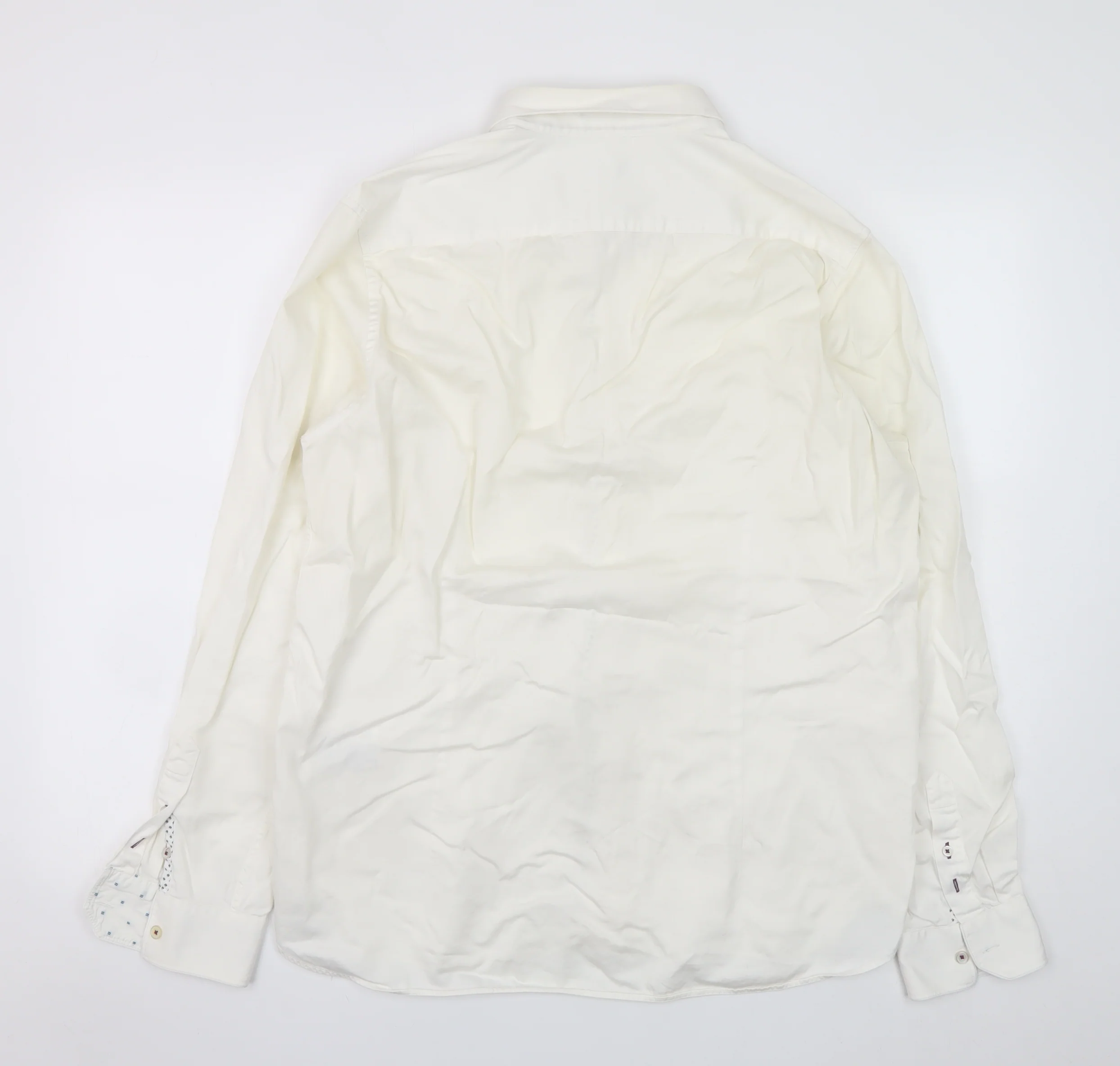 Ted Baker Men's White Slim Fit Long Sleeve Dress Shirt Size 6 (XL) - Image 3
