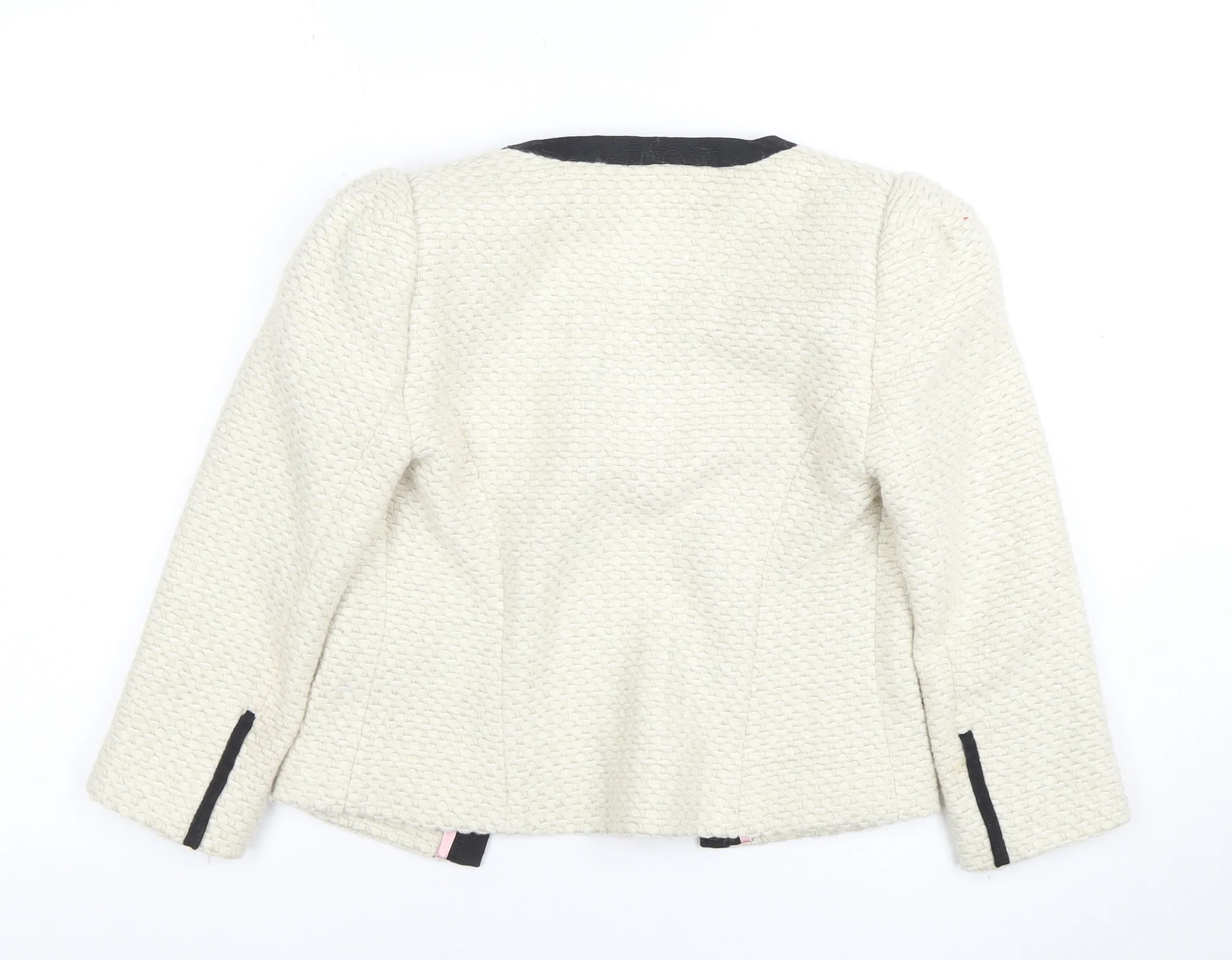 Ted Baker Women’s Ivory Woven Blazer Size 6 Classic Tailored Jacket - Image 3
