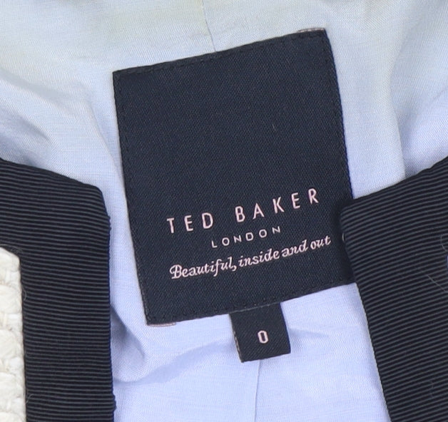 Ted Baker Women’s Ivory Woven Blazer Size 6 Classic Tailored Jacket - Image 4