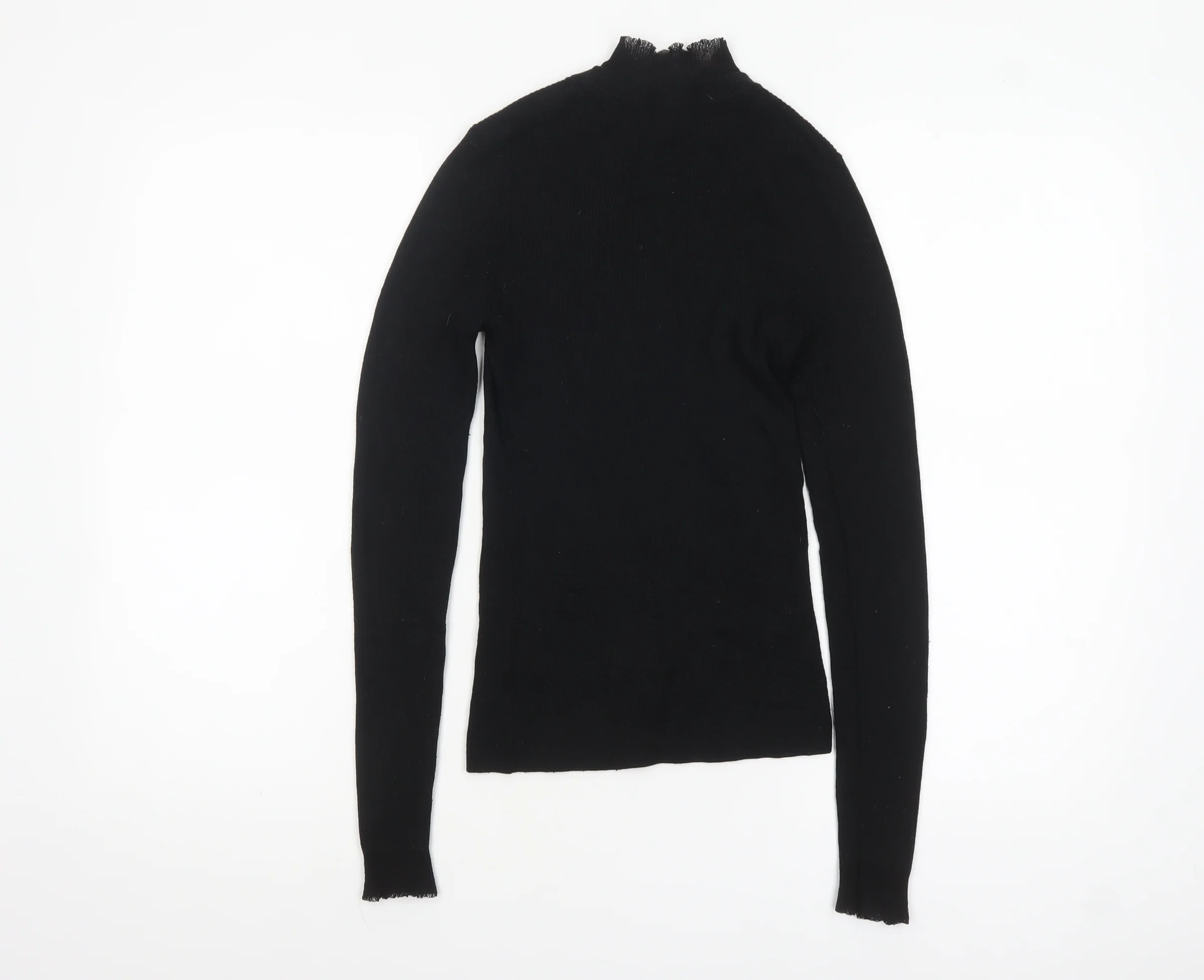 Ted Baker Women's Black Mock Neck Long Sleeve Slim Fit Jumper Size S - Image 3