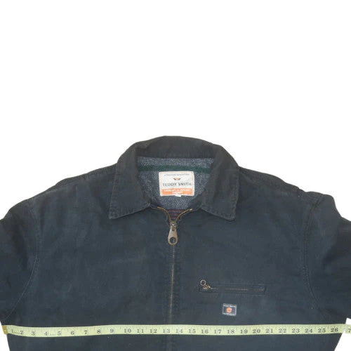 Teddy Smith Men's Blue Cotton Lined Zip Jacket Size L - Image 2