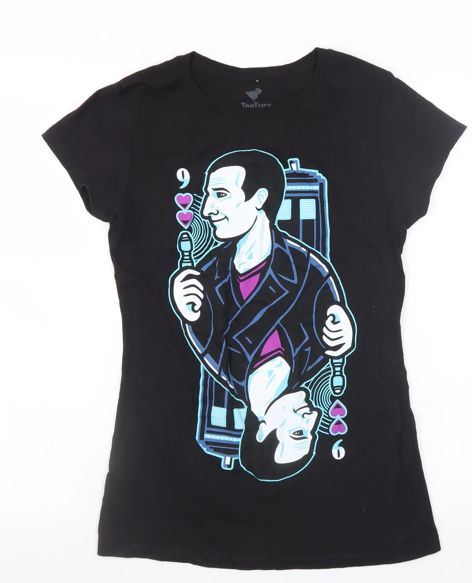 TeeFury Womens Black Funny Graphic T-Shirt Small Cotton Short Sleeve