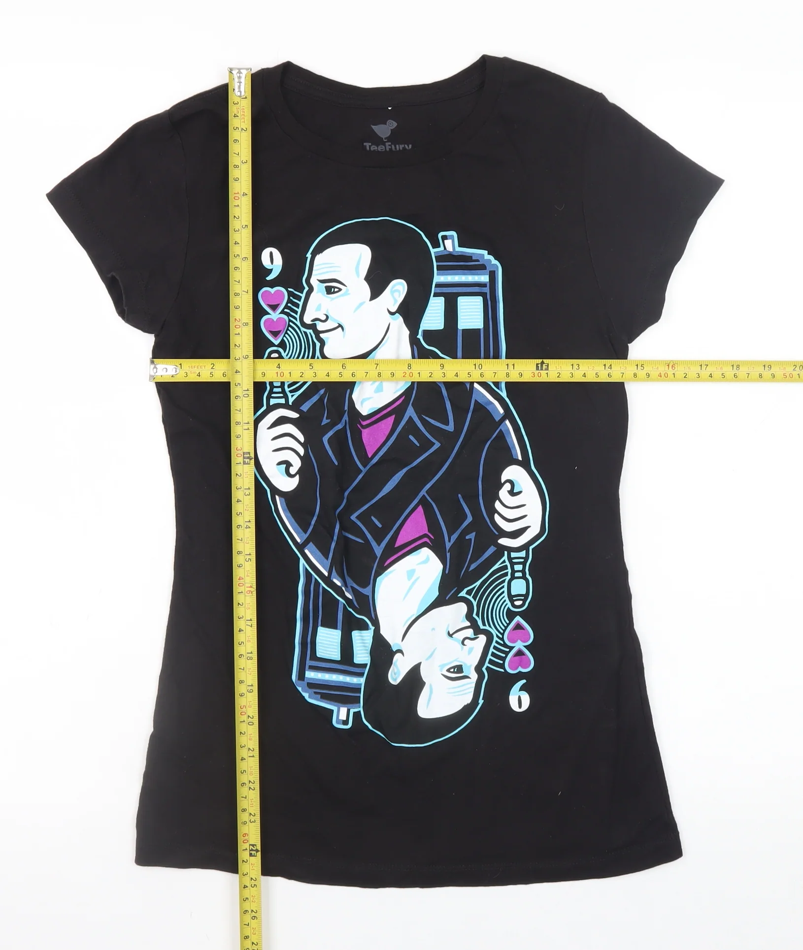 TeeFury Womens Black Funny Graphic T-Shirt Small Cotton Short Sleeve - Image 2