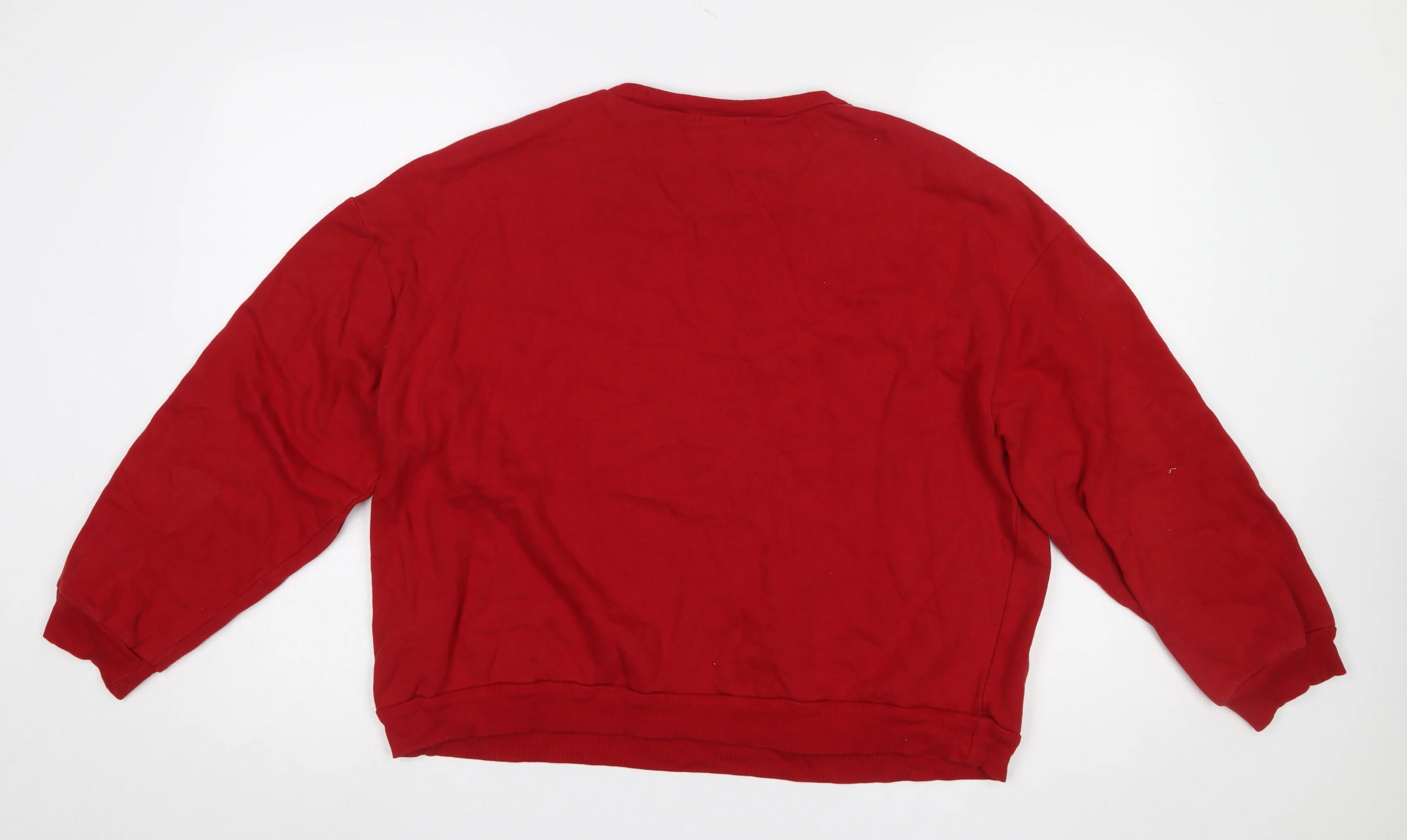 Tezenis Womens Red Studded Pullover Sweatshirt Size L - Image 3