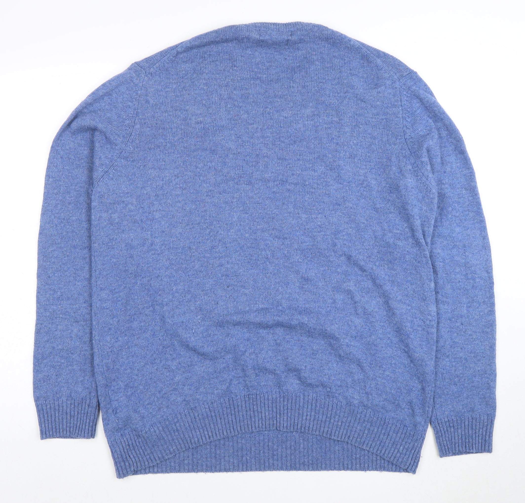 The Collection Debenhams Men's Blue Lambswool Blend Pullover Jumper L - Image 3