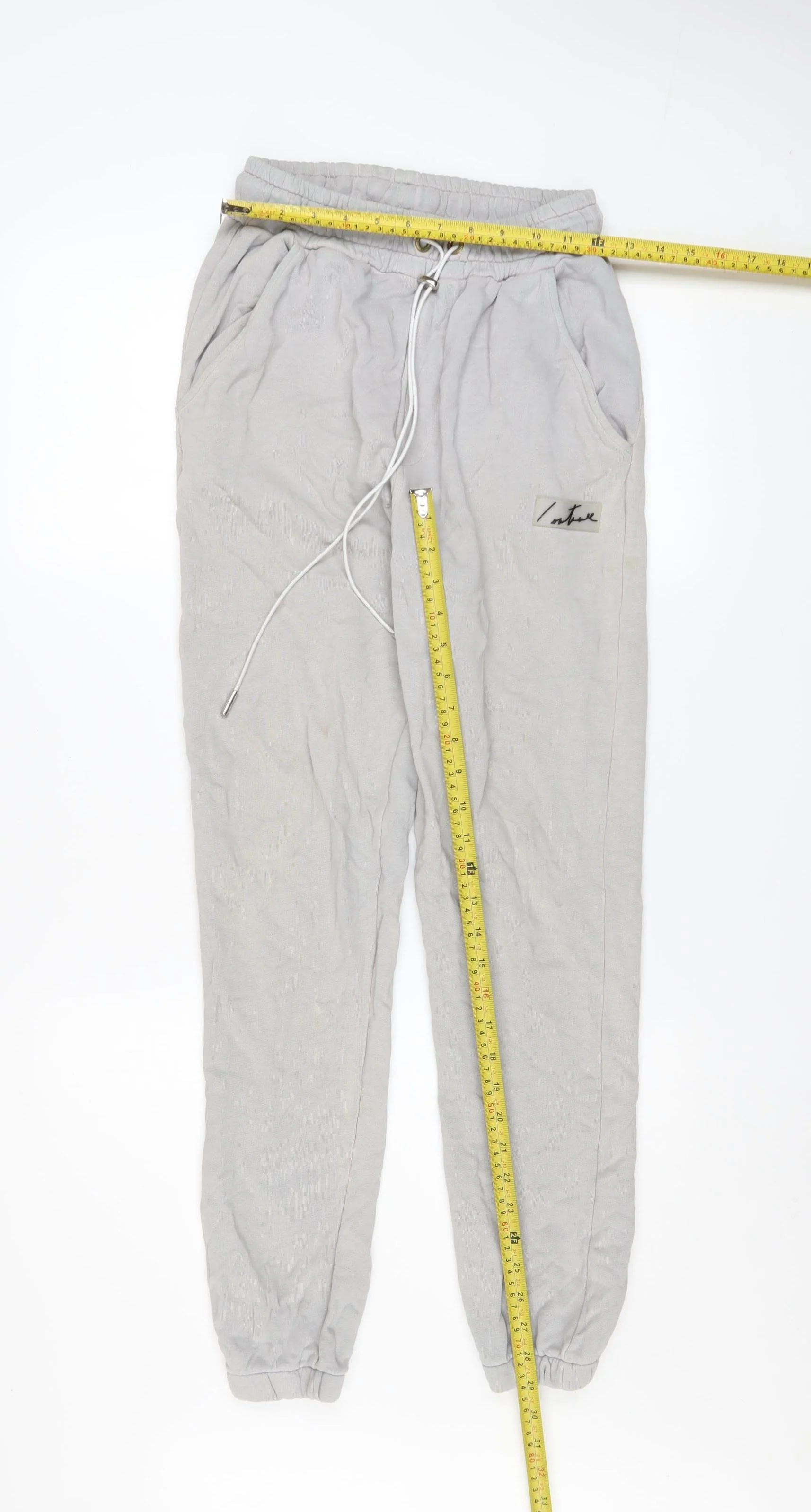 The Couture Club Men's Grey Cotton Jogger Trousers XS - Image 2