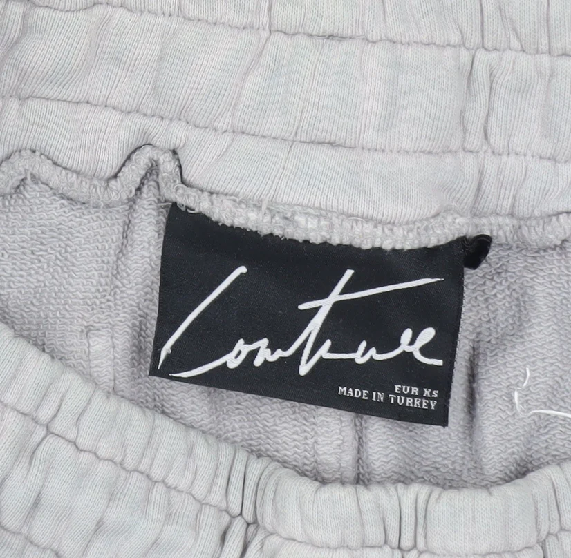 The Couture Club Men's Grey Cotton Jogger Trousers XS - Image 4
