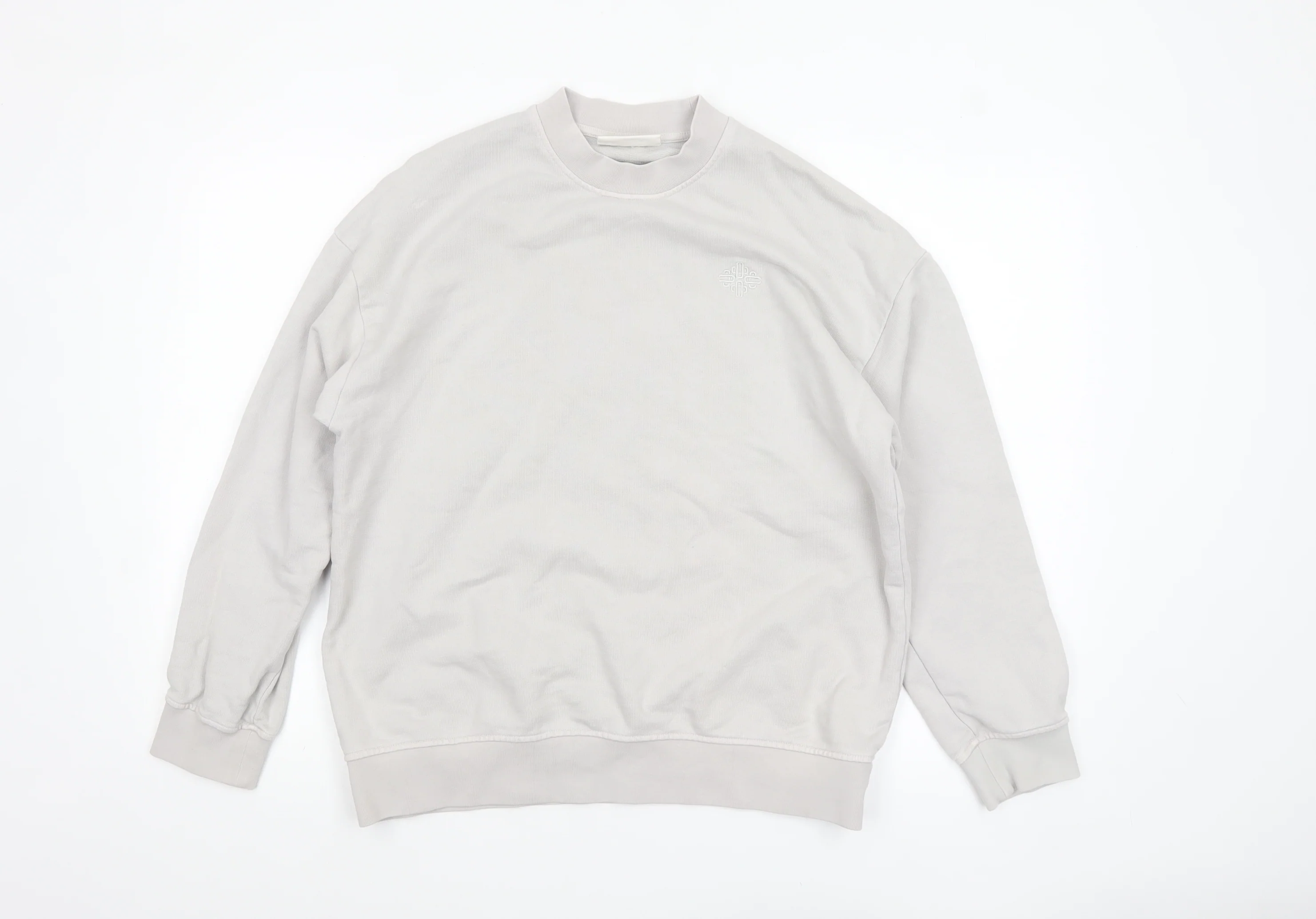 The Couture Club Women Beige Cotton Crew Neck Pullover Sweatshirt UK 6