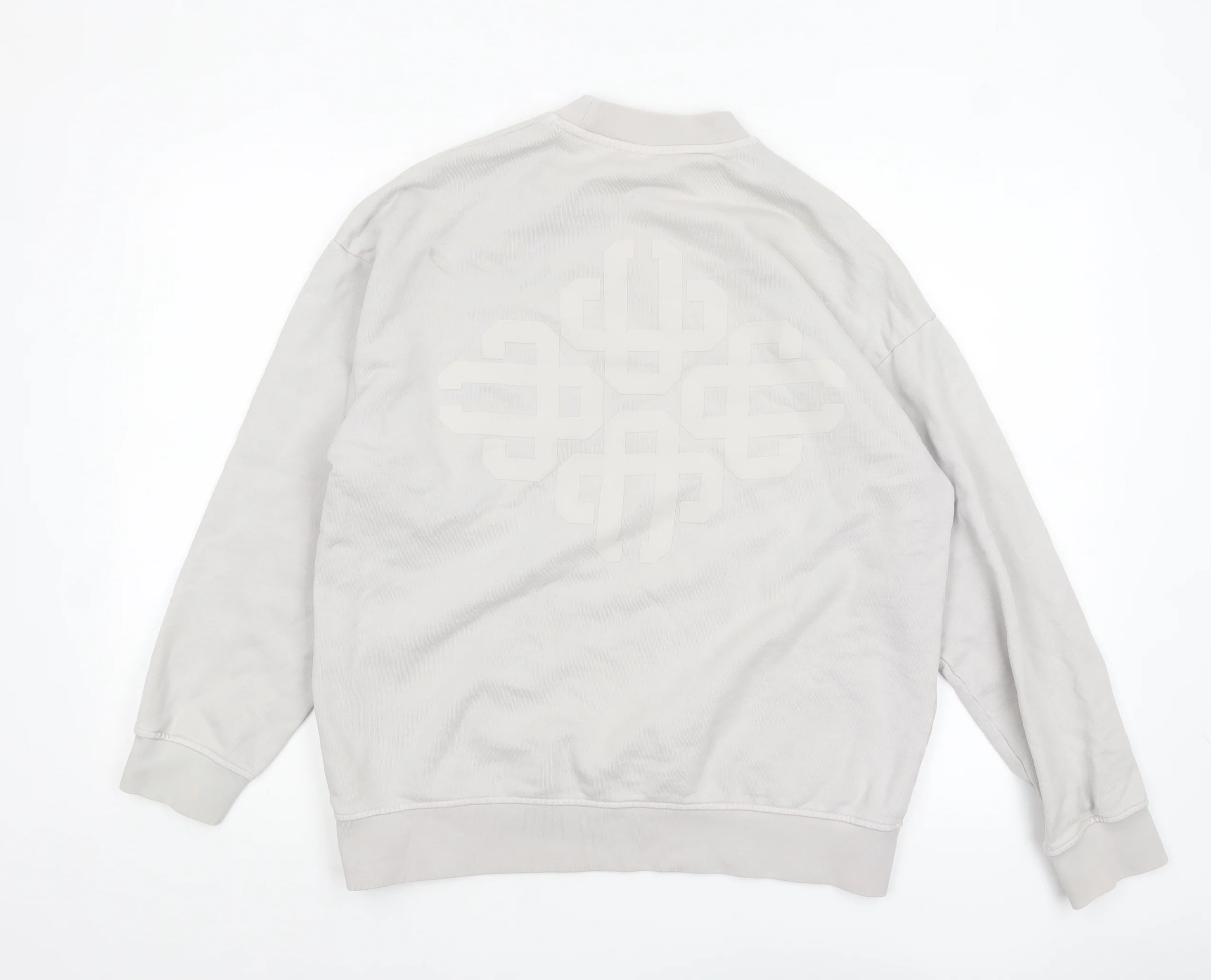 The Couture Club Women Beige Cotton Crew Neck Pullover Sweatshirt UK 6 - Image 3