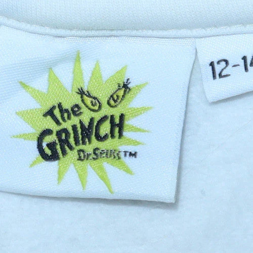 The Grinch White Christmas Sweatshirt Women 12-14 Pullover Crew Neck - Image 5