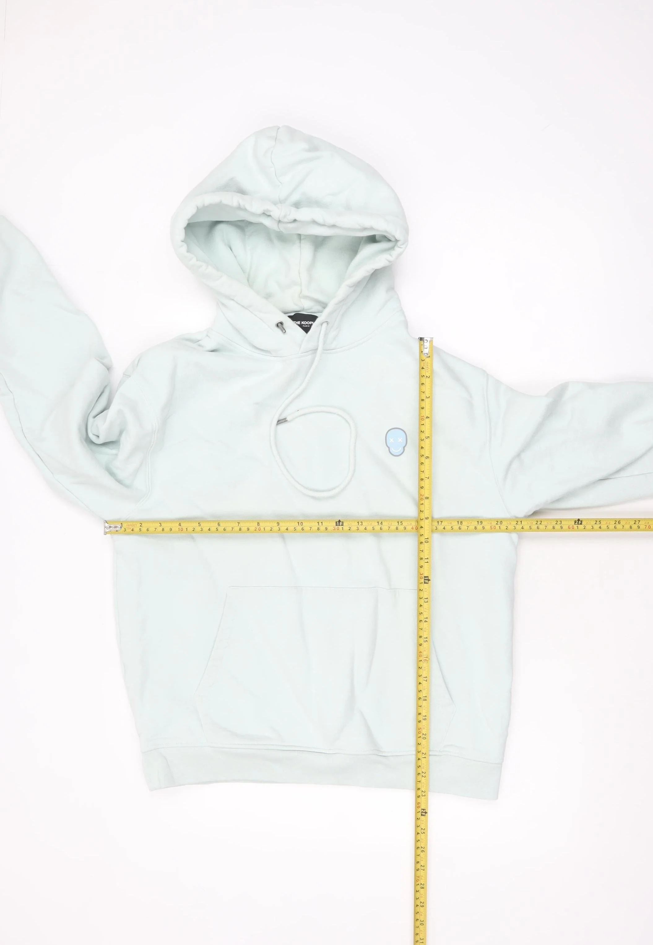 The Kooples Men's White Pullover Hoodie Size M Cotton Fleece - Image 2