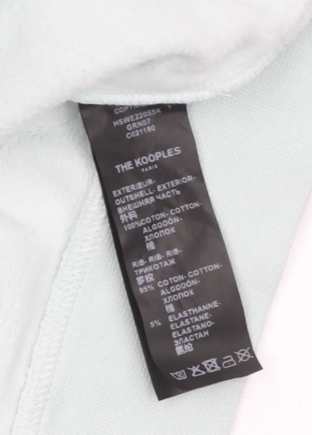 The Kooples Men's White Pullover Hoodie Size M Cotton Fleece - Image 4