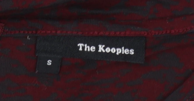 The Kooples Women's Red Slim Fit Zip Back Short Sleeve T-Shirt S - Image 4